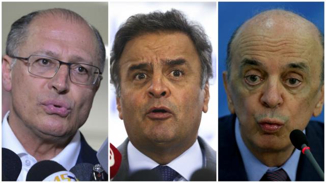 Geraldo Alckmin, Aécio Neves e José Serra