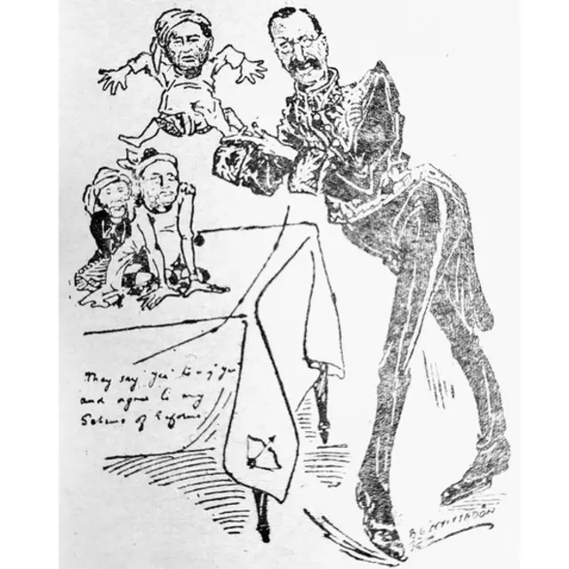 ဘုရင်ခံကရက်ဒေါက် လက်ခုပ်ထဲက ဦးဘတူတို့ အမတ်တစုကာတွန်း