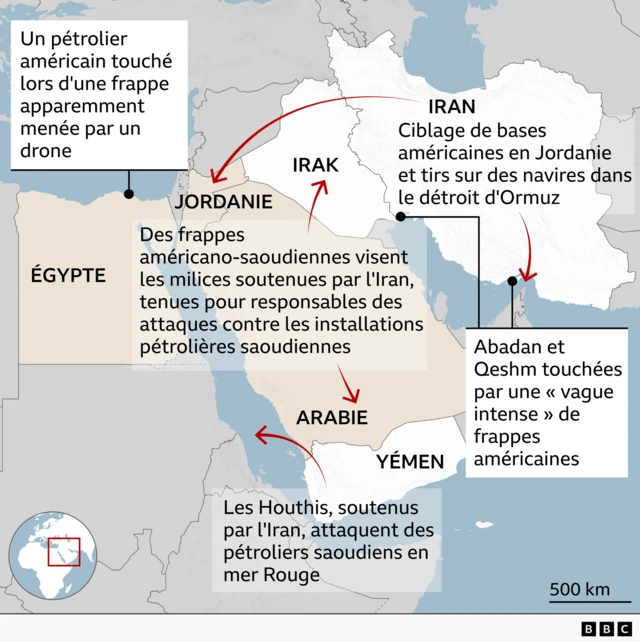 Carte du Proche-orient