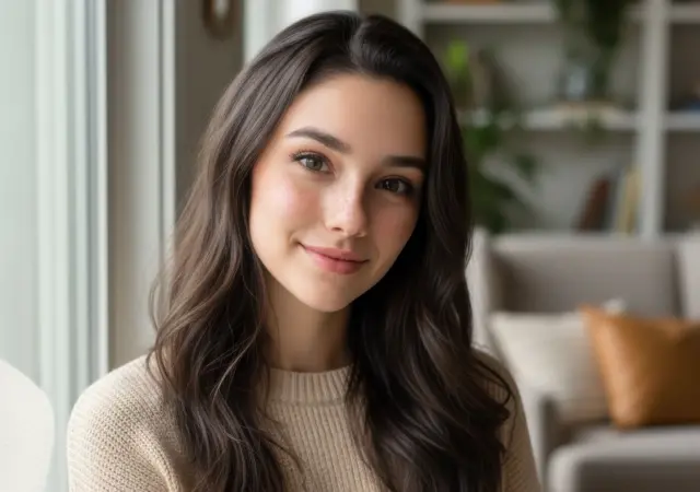 созданная ии актриса в домашней обстановке