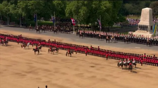 Prince Charles dey inspect Trooping di Colour