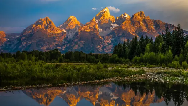 Grand Teton range in the Rocky Mountains