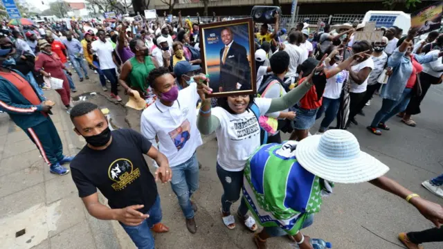 Supporters of Sheperd Bushiri for South Africa, 4 November, 2020