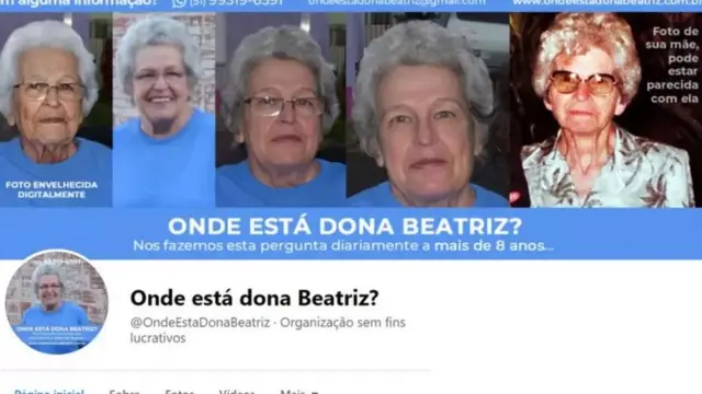 Print da página no Facebook que busca por informaçõesdb betBeatriz