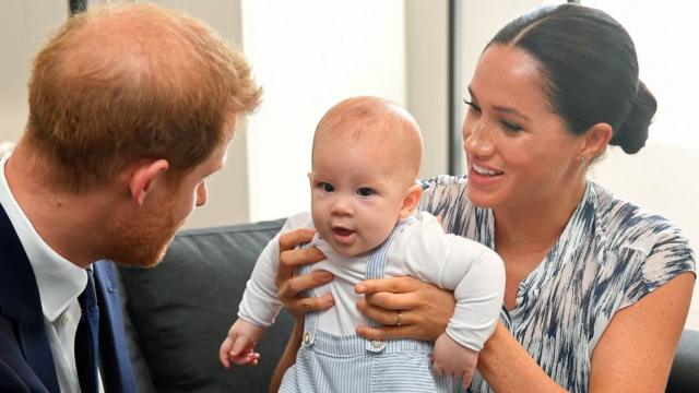 Prince Harry, Meghan and their baby son Archie at the Desmond Leah Tutu Legacy Foundation on September 25th 2019