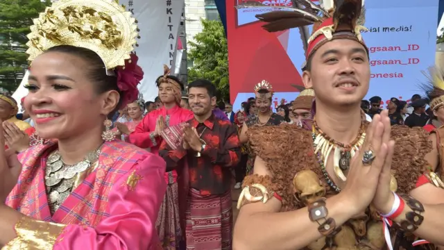 Parade persatuan di Jakarta