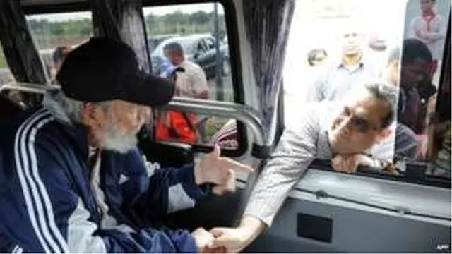 Official media reported that Fidel Castro, 88, appeared "full of vitality"