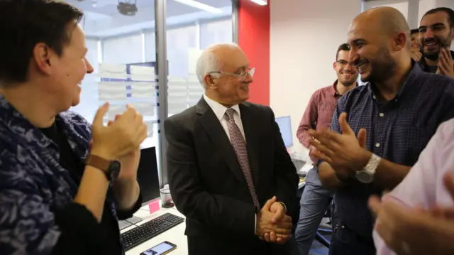 خلال افتتاح مكتب إذاعة بي بي سي نيوز عربي في العاصمة الأردنية عمان 