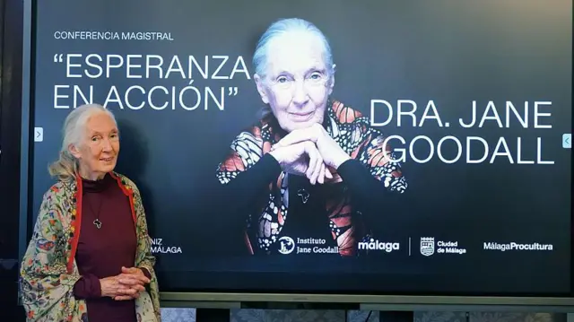 Goodall, 2 Mayıs'ta Malaga'da kendisi adına yapılan bir etkinliğe katıldı
