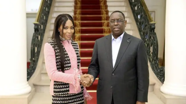 Naomi Campbell ta gana da shugaban  Senegal - Macky Sall.