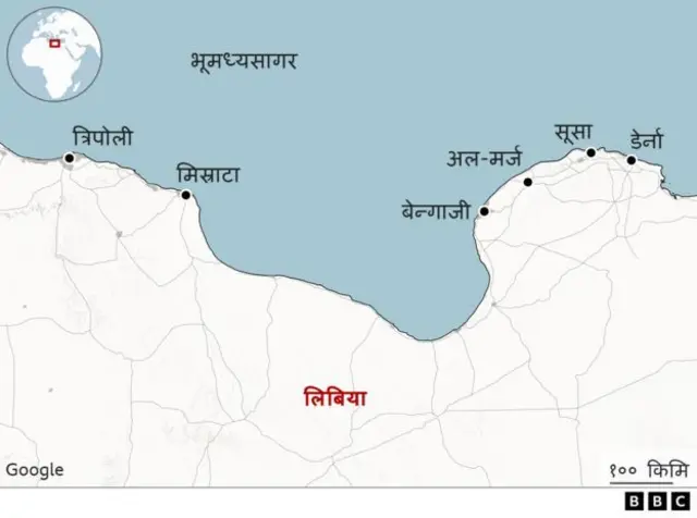 लिबियाको नक्सा