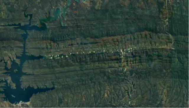 ကပစ ၂၁ တည်နေရာကို ဂြိုလ်တုကနေ ရိုက်ယူထားတဲ့ပုံ