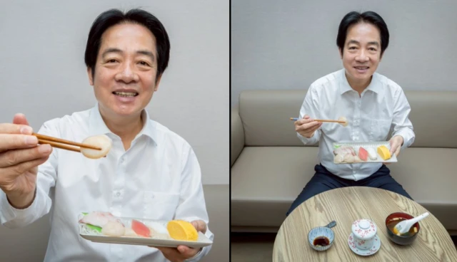 Тайвандын президенти Лай Циндэ жапон сушисин жеп жаткан сүрөтүн социалдык тармактарга чыгарды