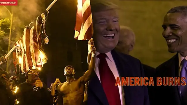 در سر مقاله‌ای با عنوان "امریکا می‌سوزد"از چندین تصویر که نشانگر اعتراضات آمریکاست استفاده شده است