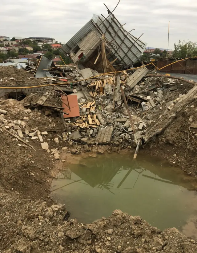 Разрушения в Степанакерте