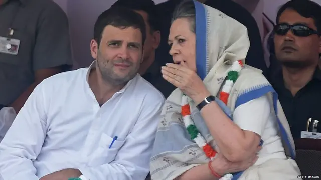 Rahul Gandhi with Sonia Gandhi