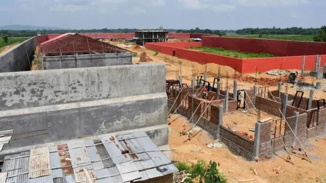 আসামের গোয়ালপাড়া জেলায় নির্মাণাধীন একটি ডিটেনশান সেন্টার, ২৯-০৮-২০১৯।