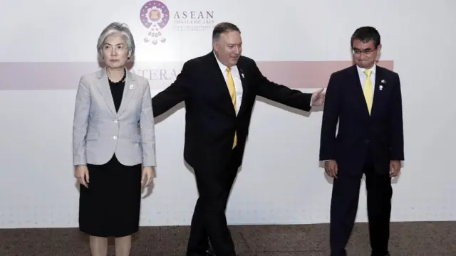 (캡션) 지난 2일 열린 한·미·일 외교장관 회의