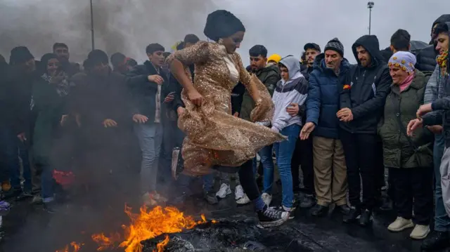 İstanbul'daki Nevruz kutlamalarından bir kare