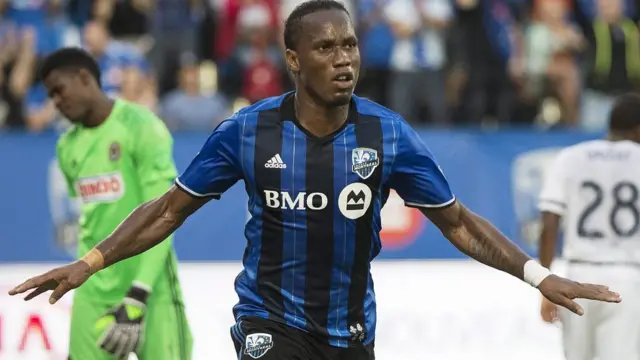 Drogba celebra con el Montreal.