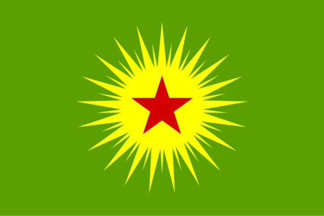 Kürdistan Demokratik Topluluklar Birliği (KCK) bayrağı 