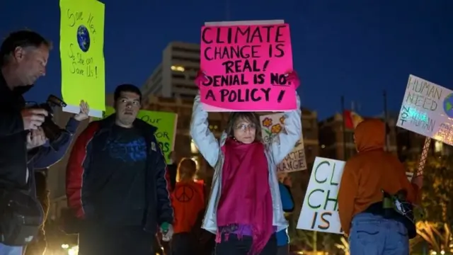 जलवायु परिवर्तन के विरोध में प्रदर्शन