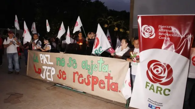 Farc en protesta