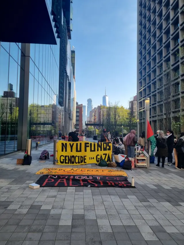Demonstrasi di Universitas New York