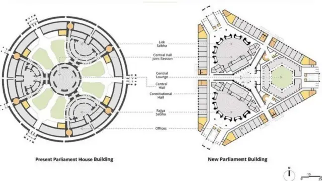 புதிய மற்றும் பழைய நாடாளுமன்றம்