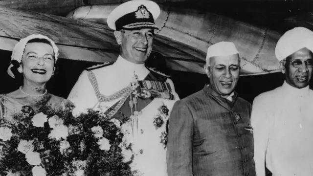 एडवीना, माउंटबेटन, जवाहर लाल नेहरू और सर्वपल्ली राधाकृष्णन