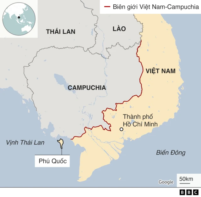 Bản đồ Việt Nam - Campuchia