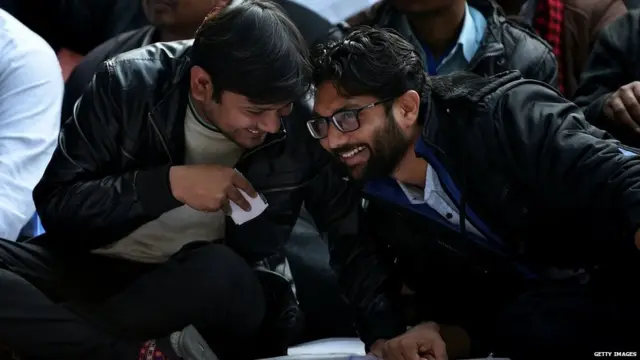 कन्हैया कुमार और जिग्नेश मेवाणी