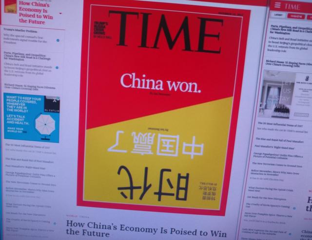 Time cover ahead of Trump's Asia trip: 'China won'