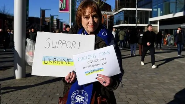 A Chelsea fan at Wembley