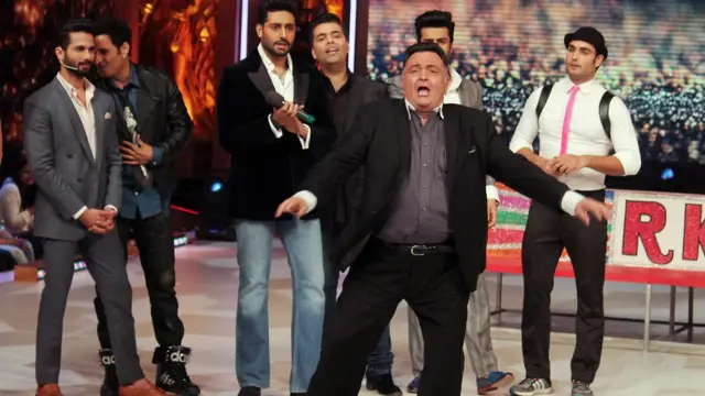 رشی کپور نوجوان اداکاروں کے ساتھ