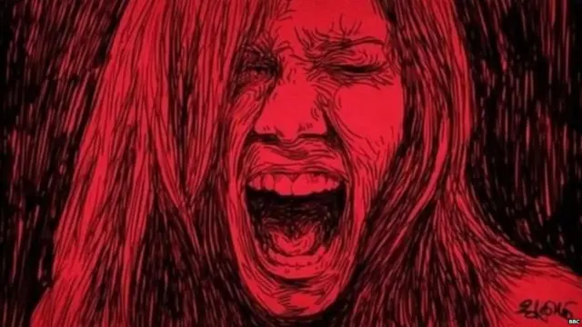 पीडित महिलेच संकल्पित चित्र