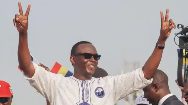 Succès Masra, le président du parti d'opposition tchadien « Les Transformateurs » 