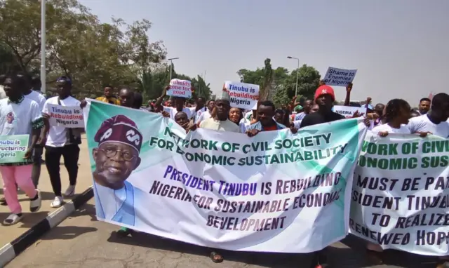 Aworan awọn oluwọde to ṣatilẹyin fun ijọba Aarẹ Tinubu