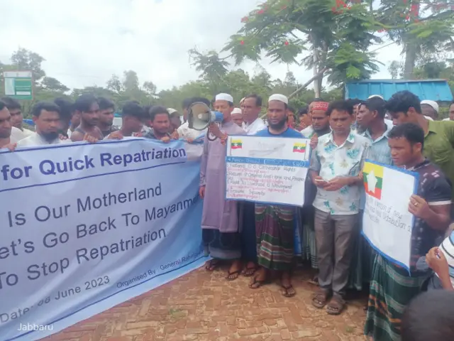 အာမခံချက်တဲ့နေရပ်ပြန်ခွင့်ရရေးကို ရိုဟင်ဂျာ ဒက္ခသည်တွေ တောင်းဆို