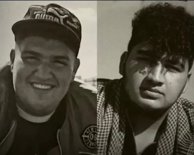 سمت راست: رضا کدیوریان، سمت چپ: رسول کدیوریان، از جان‌باختگان اعتراضات در کرمانشاه 