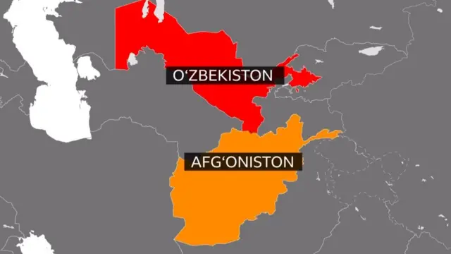 O‘zbekiston va Afg‘oniston xaritasi