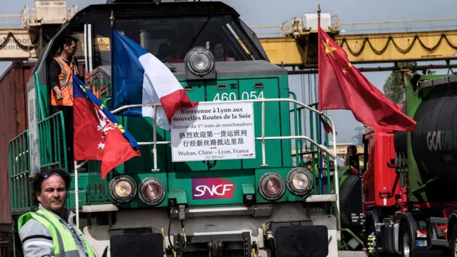 รถไฟขนส่งสินค้าจากจีนไปฝรั่งเศส