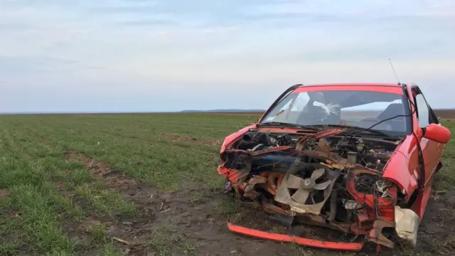 Olupina na njivi kod Bavaništa, 28. mart 2018.