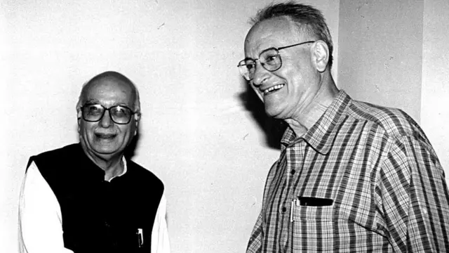 पूर्व अमेरिकी राजदूत रिचर्ड सेलेस्ट और एलके आडवाणी