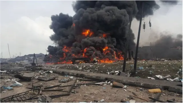 Ina to sọ nibi ti ibugbamu ti waye