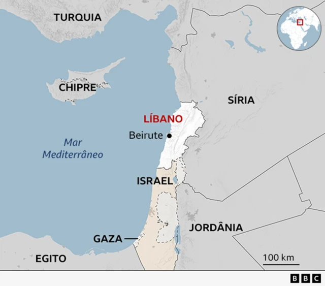 Mapa mostrando a localizaçãoo jogo do foguetinho que da dinheiroGaza, Israel e Líbano