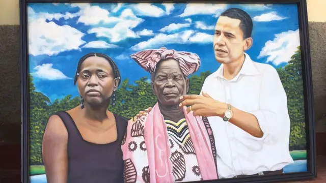 Picha ya Obama akiwa na bibi yake pamoja na dadake