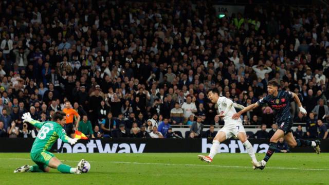 Tottenham 0-2 Man City: 'Potentially title winning saves' from Stefan Ortega  - BBC Sport