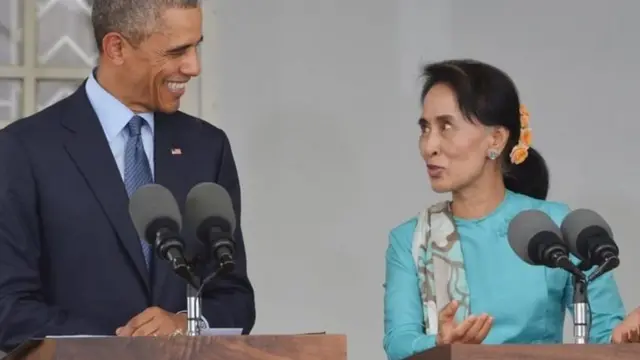 အိုဘားမားဟာ မြန်မာပြည်လာတိုင်း ဒေါ်အောင်ဆန်းစုကြည်ရဲ့ရန်ကုန်နေအိမ်မှာပူးတွဲသတင်းစာရှင်းလင်းပွဲလုပ်ခဲ့ပါတယ်။