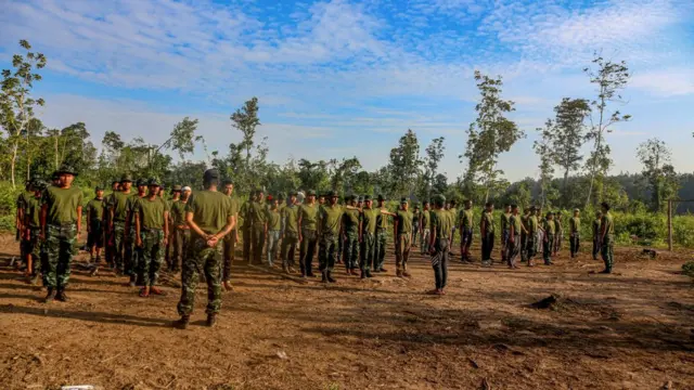 ဒီဇင်ဘာလထဲမှာတွေ့ရတဲ့ ကရင်ပြည်နယ်ထဲက PDF တပ်ရင်းတစ်ခု ရဲ့ လေ့ကျင့်စုဝေးမှု